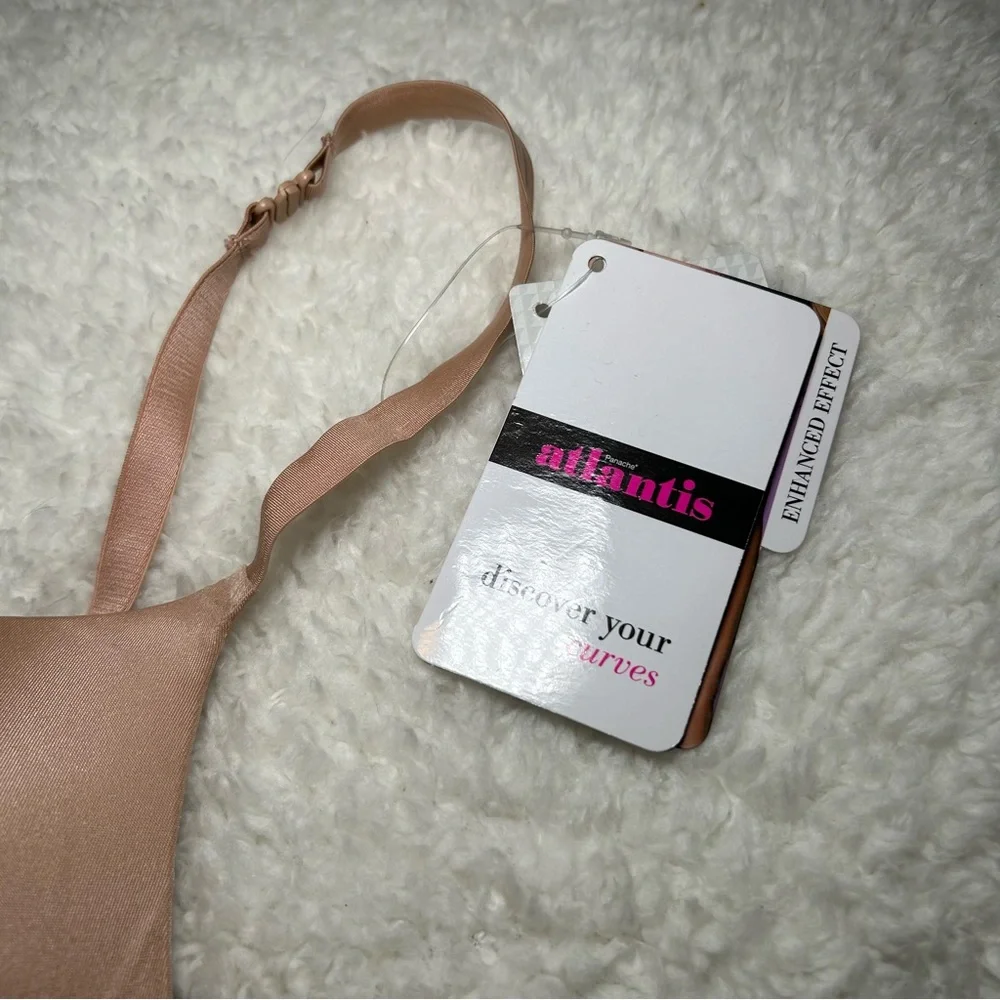 Atläntis Padded Plunge Bra Nude 32B NWT - Picture 4 of 6
